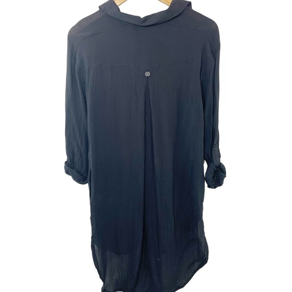 Prana scheena black shirt long sleeve light button down swimsuit cover up - Picture 11 of 12